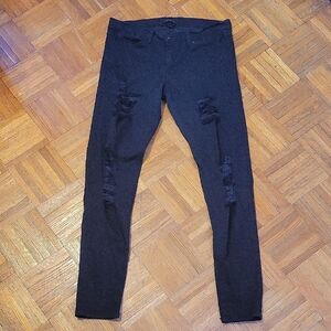 Flying Monkey Size 31 Black Distressed Denim Skinny Jeans